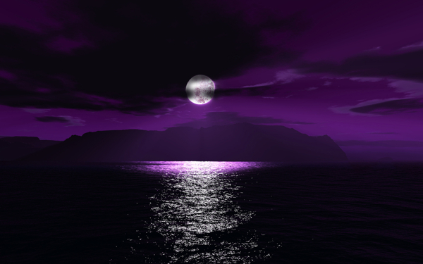 紫色月亮背景JPG的夜晚