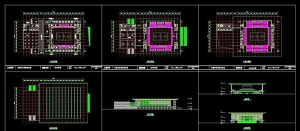 体育馆平面图立面图图片