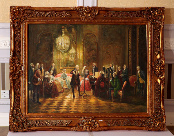 欧式宫廷油画图片