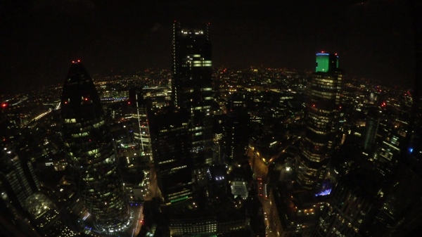 实拍城市夜景灯光视频