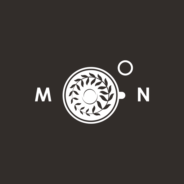 moon月亮与咖啡图案标识