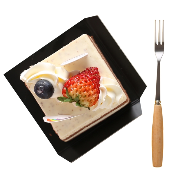 生日草莓奶油蛋糕叉子