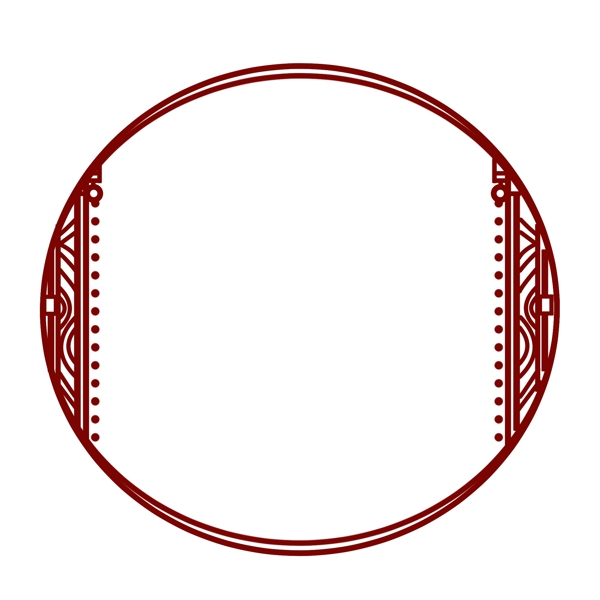 椭圆形传统边框插图