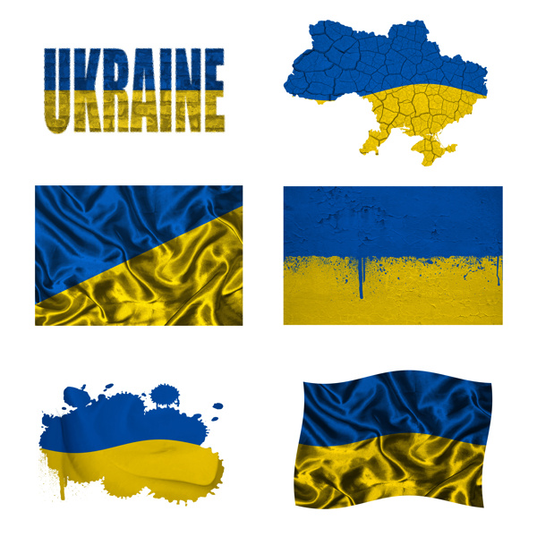 乌克兰国旗地图图片