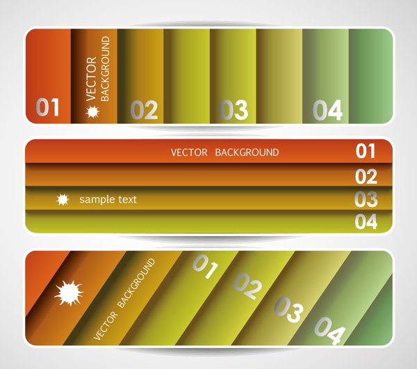 矢量素材条纹数字标签图片