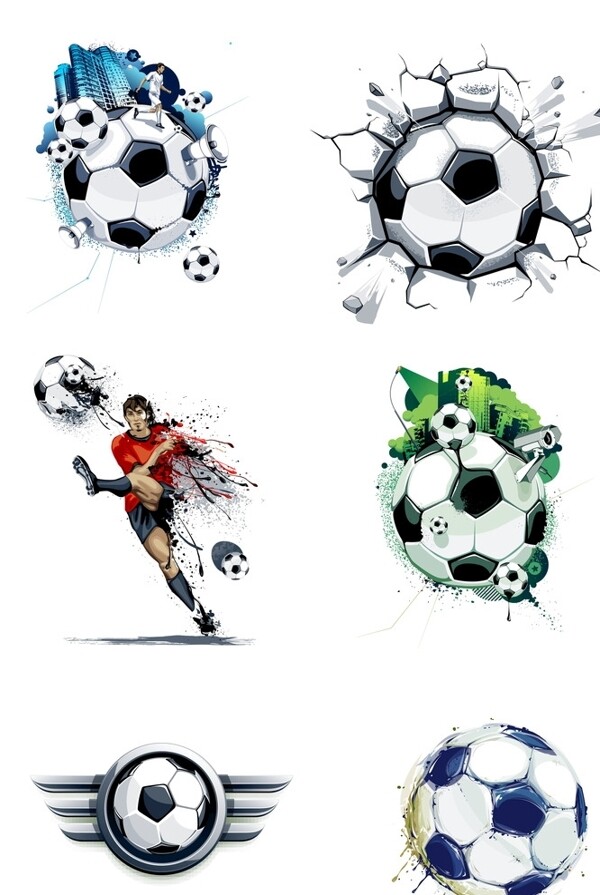 创意矢量足球设计