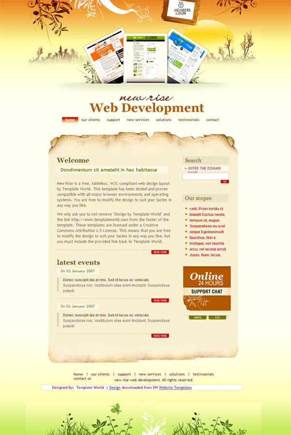 开发CSS网页模板