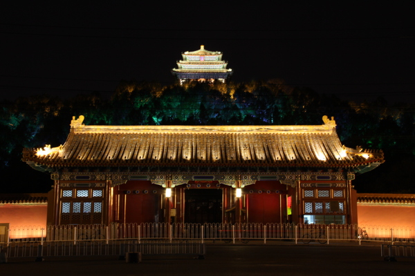 古建筑夜景图片