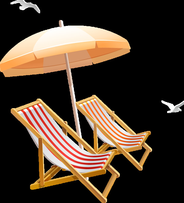 遮阳躺椅旅游夏季合成海报素材