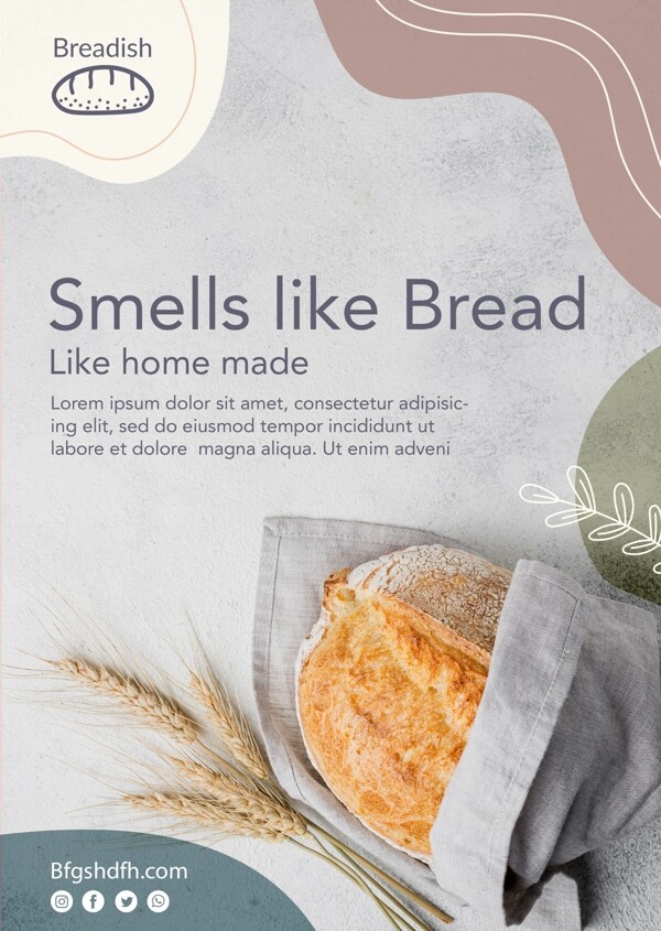 面包广告宣传海报设计