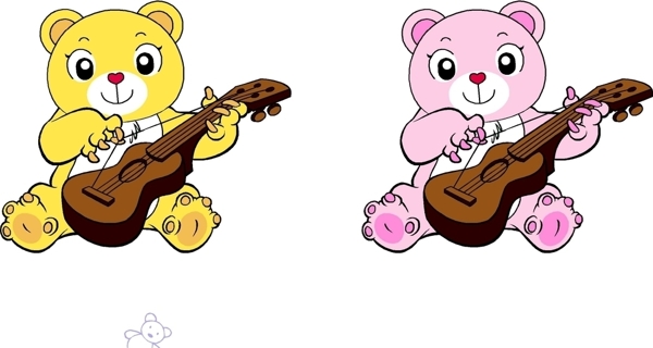 拿吉他的小熊