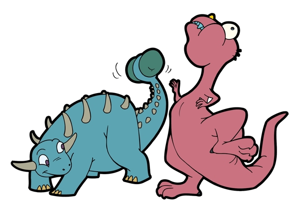 卡通动物恐龙图片