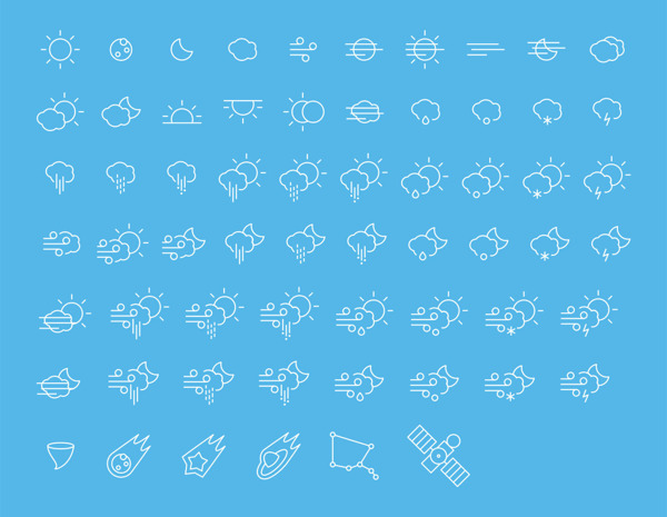 65枚天气图标