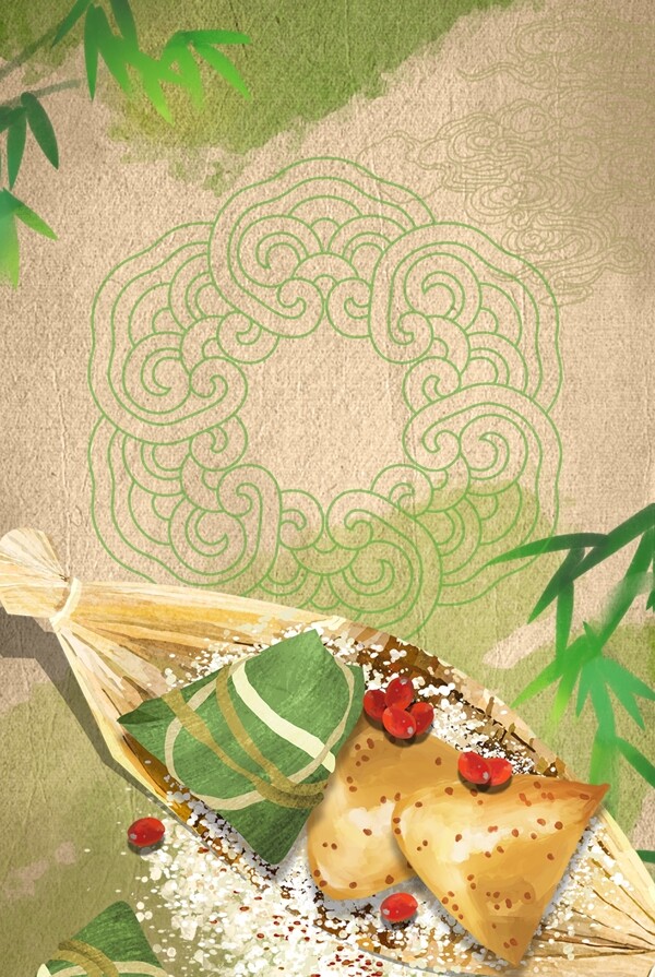 端午节传统节日五月初五吃粽子背景