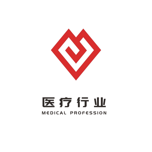 红色医疗logo商务大众通用logo标志