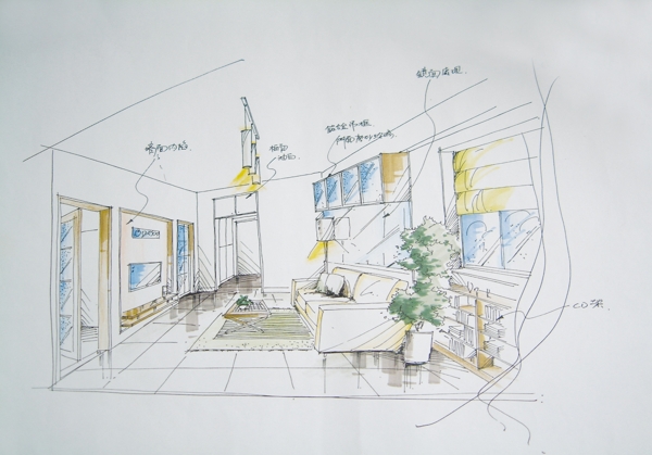 室内装饰手绘图