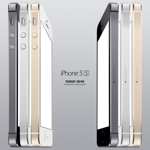 3的iPhone5S侧视模型集