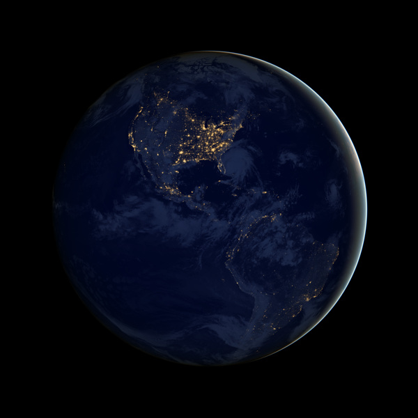 NASA美国卫星夜景图