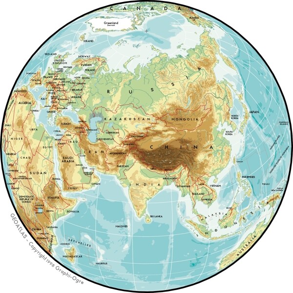 世界的物质亚球形地图矢量地图的美丽
