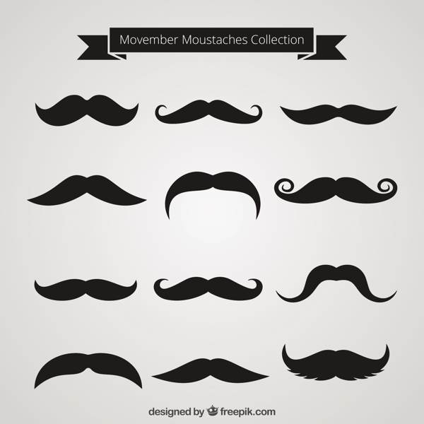 Movember胡子的集合