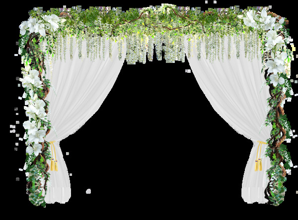 婚礼花拱门元素素材