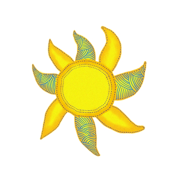 手绘传统太阳图腾素材