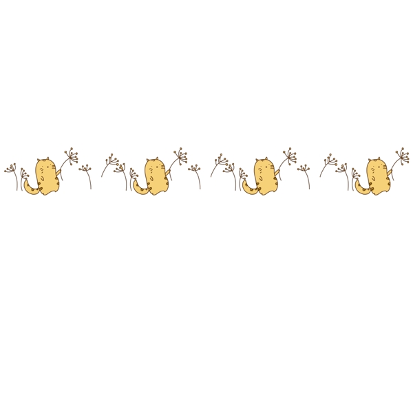 黄色小猫分割线装饰