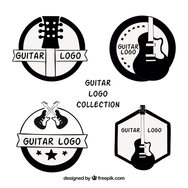 各种标志与手绘吉他