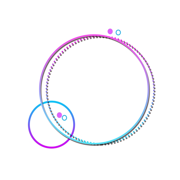 科技风渐变效果圆形边框元素