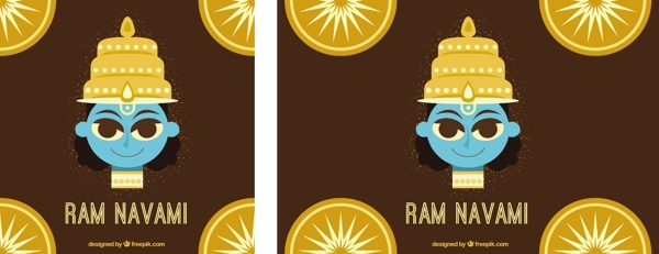 布朗的背景与RAMnavami平面设计