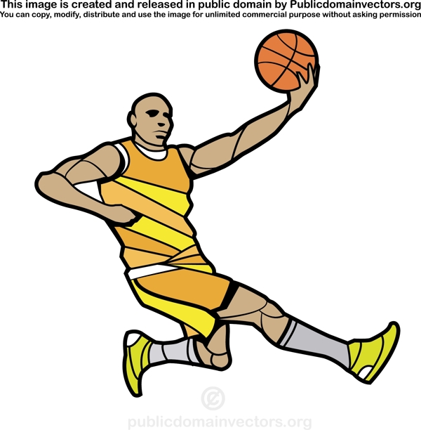 篮球运动员矢量图像