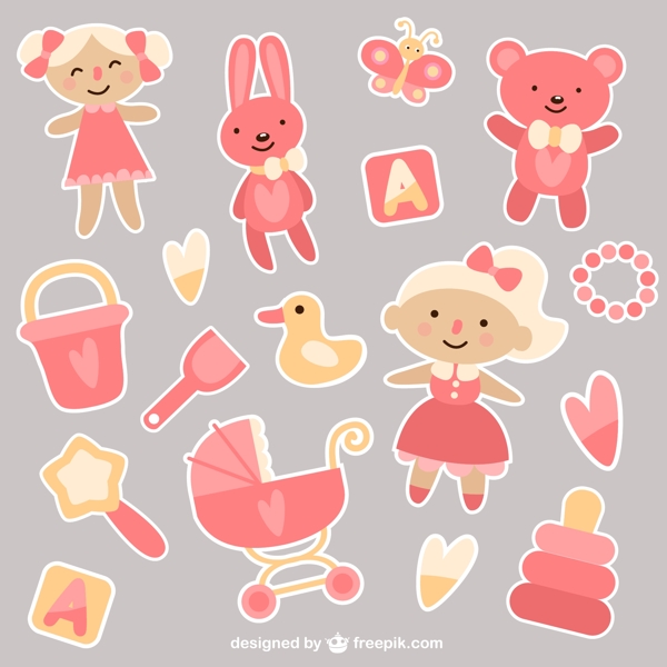 粉色婴儿玩具