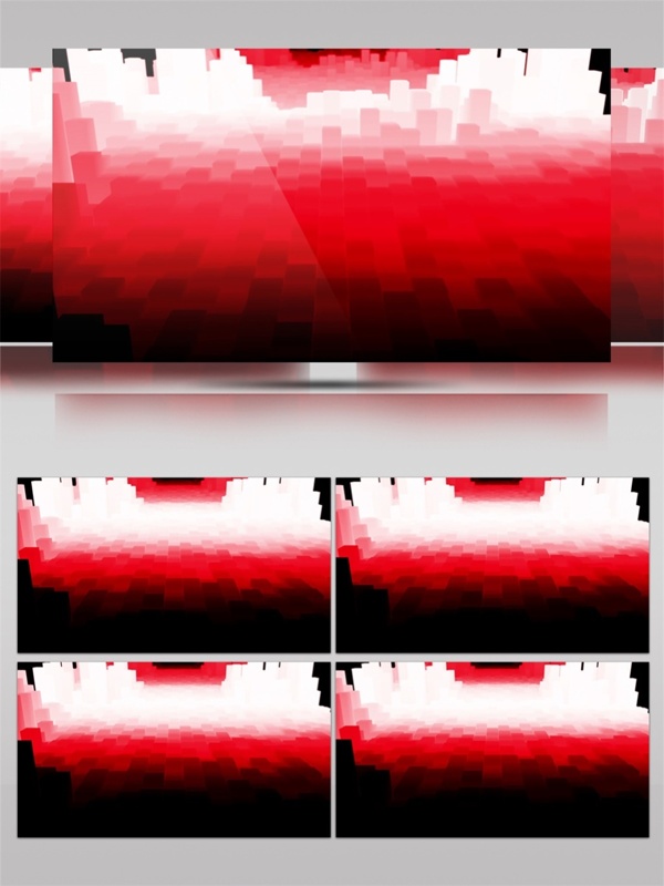 红色不规则方块视频素材