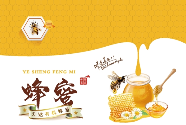 野生纯蜂蜜包装礼盒