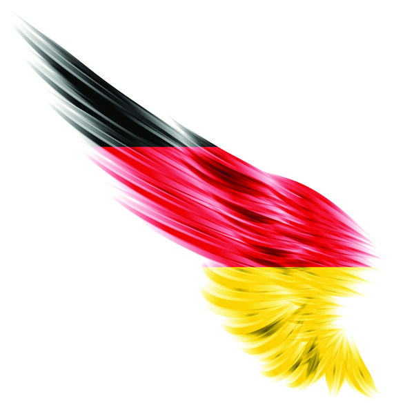 德国国旗创意翅膀变形