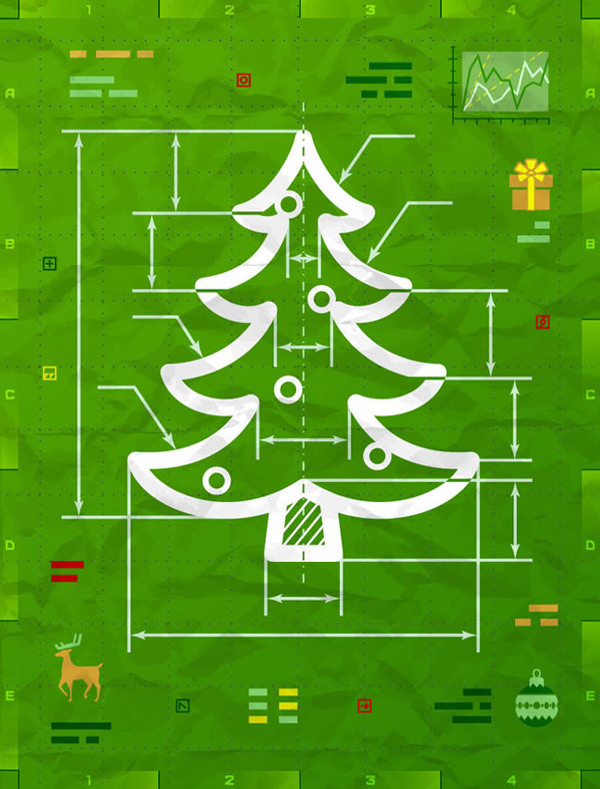 圣诞树信息图矢量素材下载