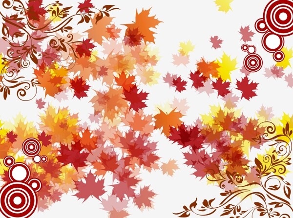 创意秋季枫叶背景