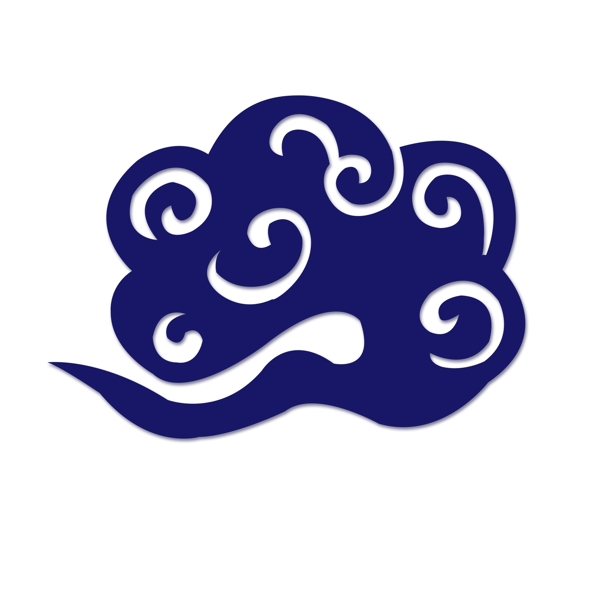 中国风传统蓝色祥云图案套图古典花纹可商用