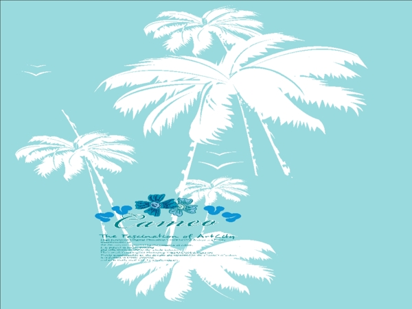 海岛椰树风情图片