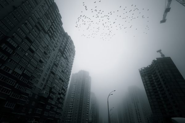 有雾霾的城市