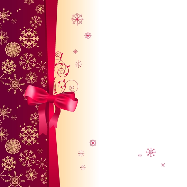 带丝带的圣诞背景设计