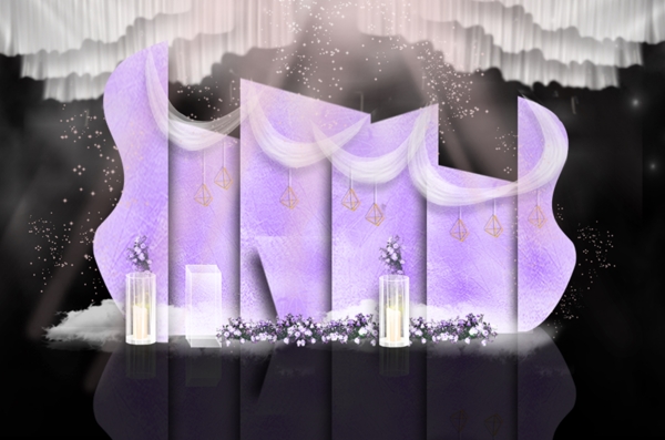 紫色之恋婚礼效果图