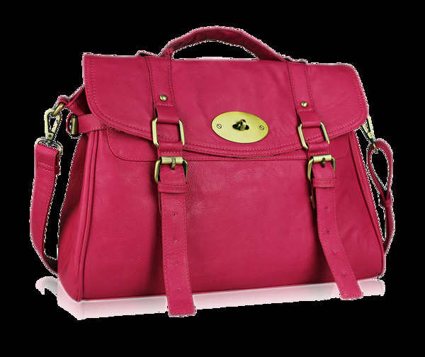 紫红色女手提包免抠png透明素材