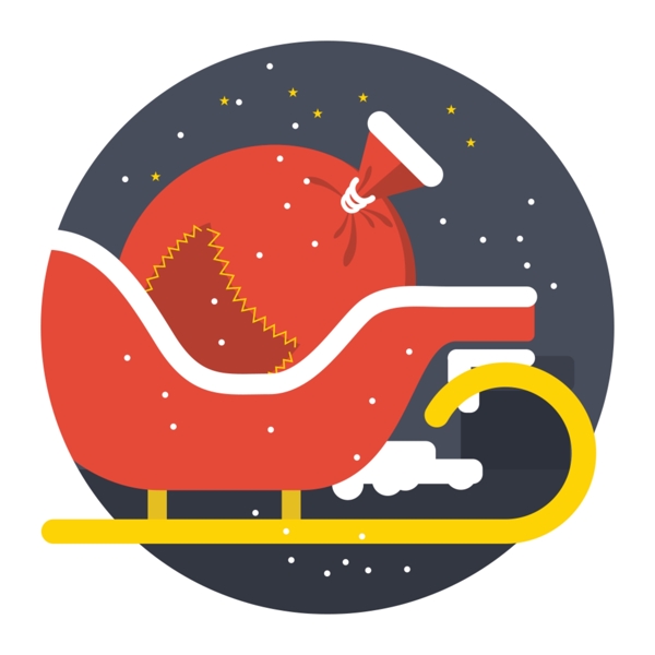 网页UI圣诞老人礼物袋icon图标