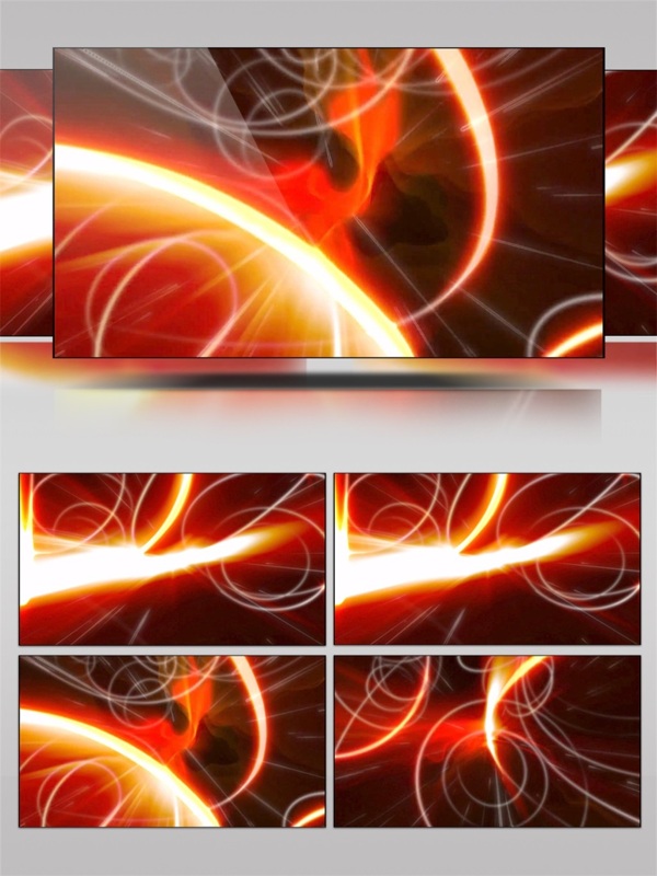 橙色光圈动态视频素材