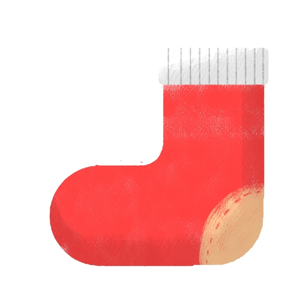 复古圣诞袜子矢量UI图标