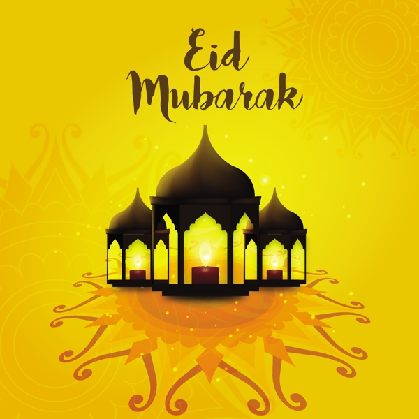 Eidmubarak橙色背景