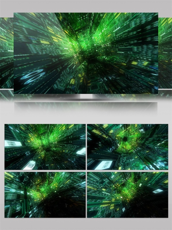 绿色瀑布光束视频素材