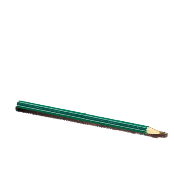一只绿色铅笔免抠图