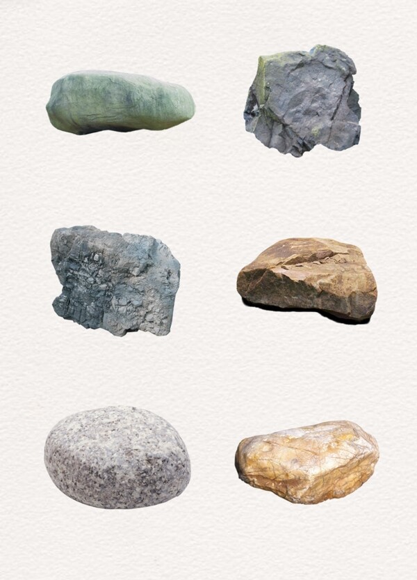 不规则彩色石头